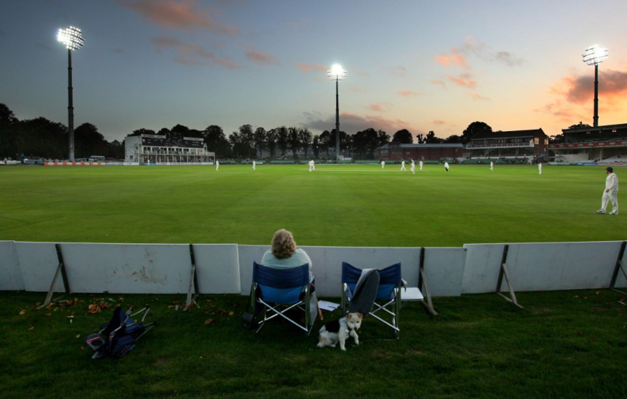 There weren't many spectators in to watch the floodlit Championship match Kent v Glamorgan, County Championship, Division Two, Canterbury, September 12, 2011