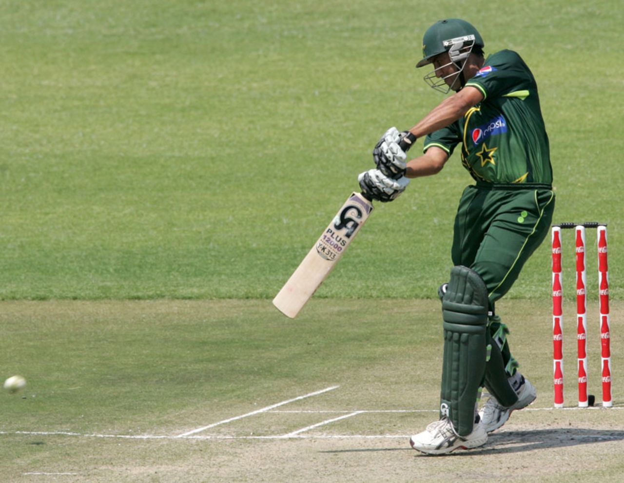 Younis Khan drives during his half-century, Zimbabwe v Pakistan, 3rd ODI, Harare, September 14, 2011