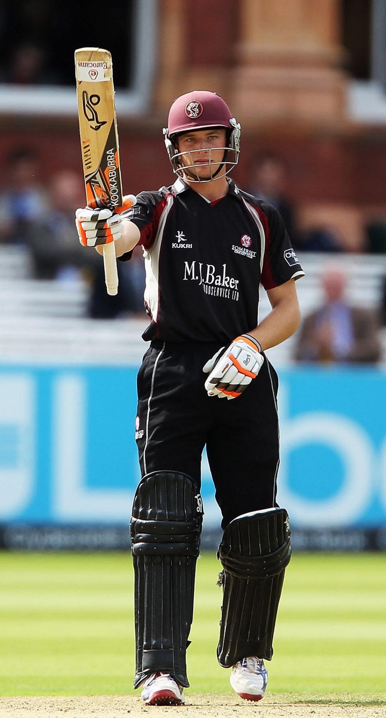 Jos Buttler acknowledges applause for his fifty, Somerset v Surrey, CB40 final, Lord's, September 17 2011