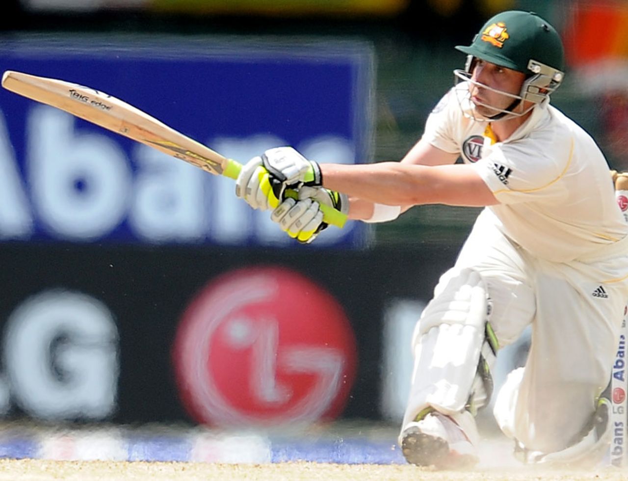 Phillip Hughes started in aggressive fashion, Sri Lanka v Australia, 3rd Test, SSC, Colombo, 4th day, September 19, 2011