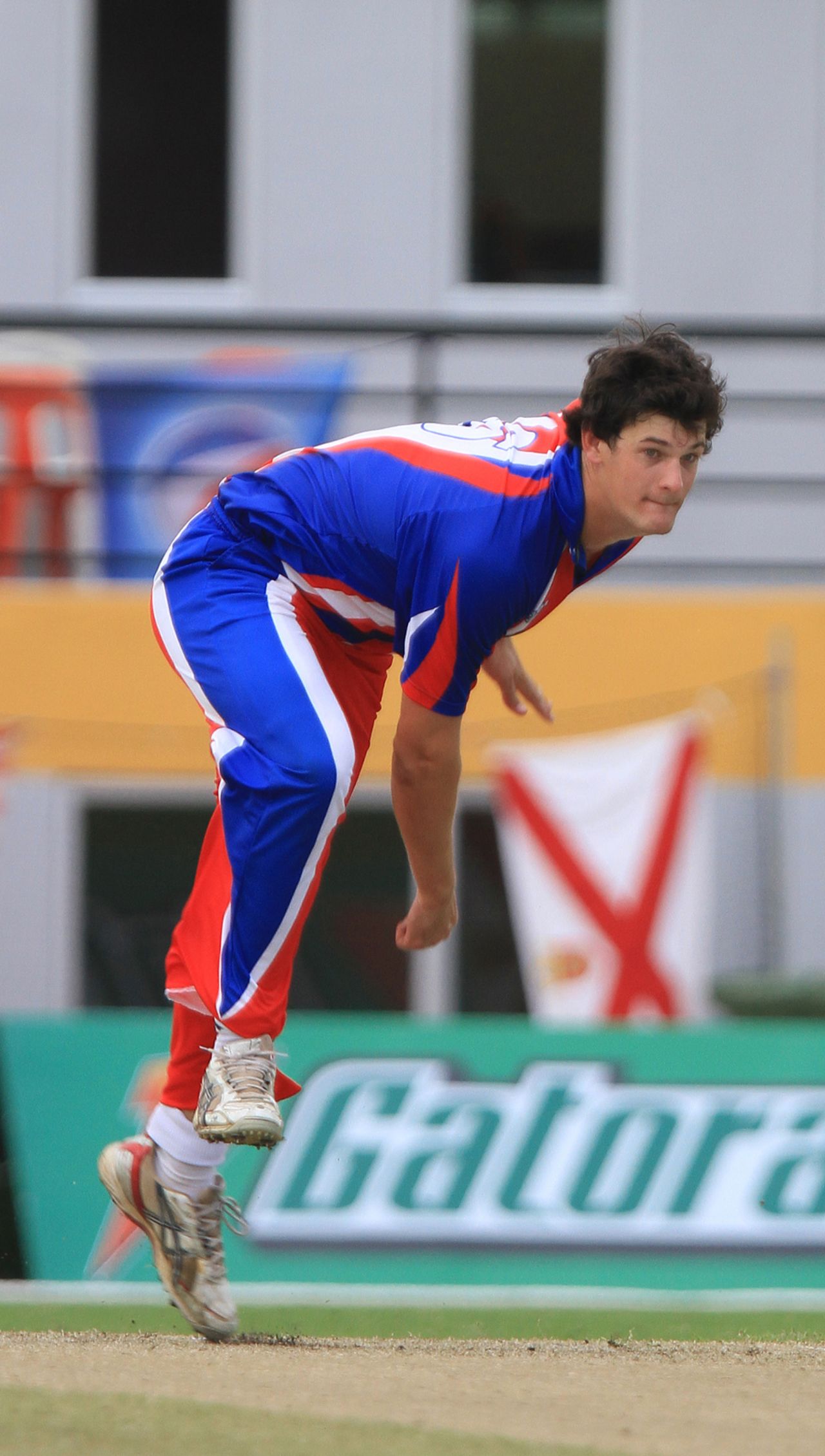 Jersey's Anthony Hawkins-Kay picked up one wicket against Kuwait, Jersey v Kuwait, World Cricket League Division Six, Kuala Lumpur, September 19 2011