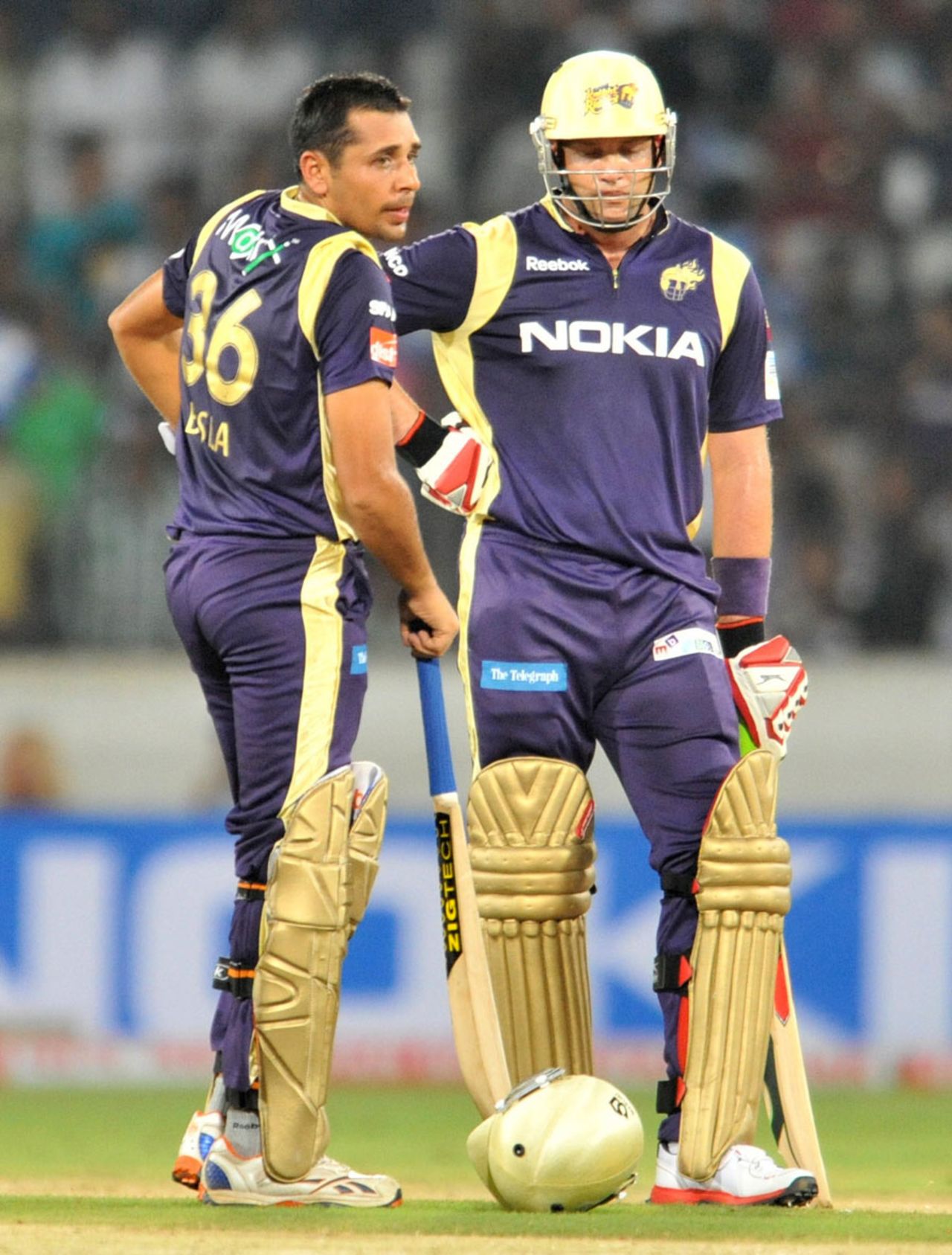 Kolkata Knight Riders openers Manvinder Bisla and Jacques Kallis put on 73 by the 10th over, Auckland v Kolkata Knight Riders, CLT20 qualifier, Hyderabad, September 19, 2011