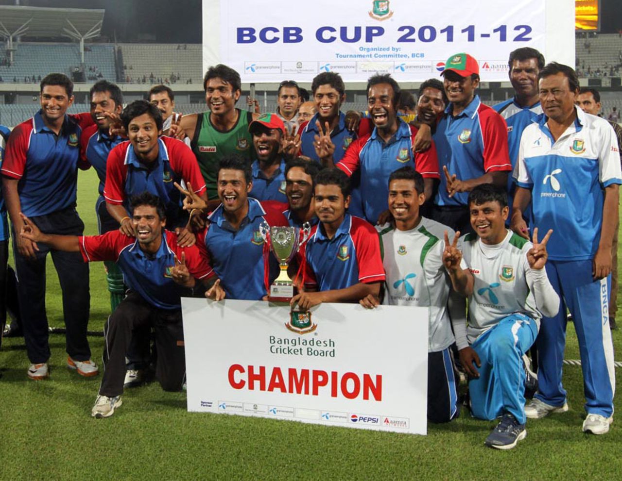 Bangladesh A with the BCB Cup, Bangladesh v Bangladesh A, BCB Cup, Dhaka, September 21, 2011
