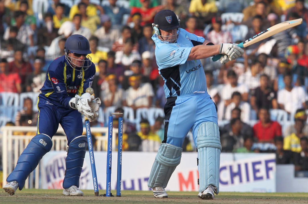 Daniel Smith was bowled for 24, Cape Cobras v New South Wales, Champions League T20, Chennai, September 24, 2011