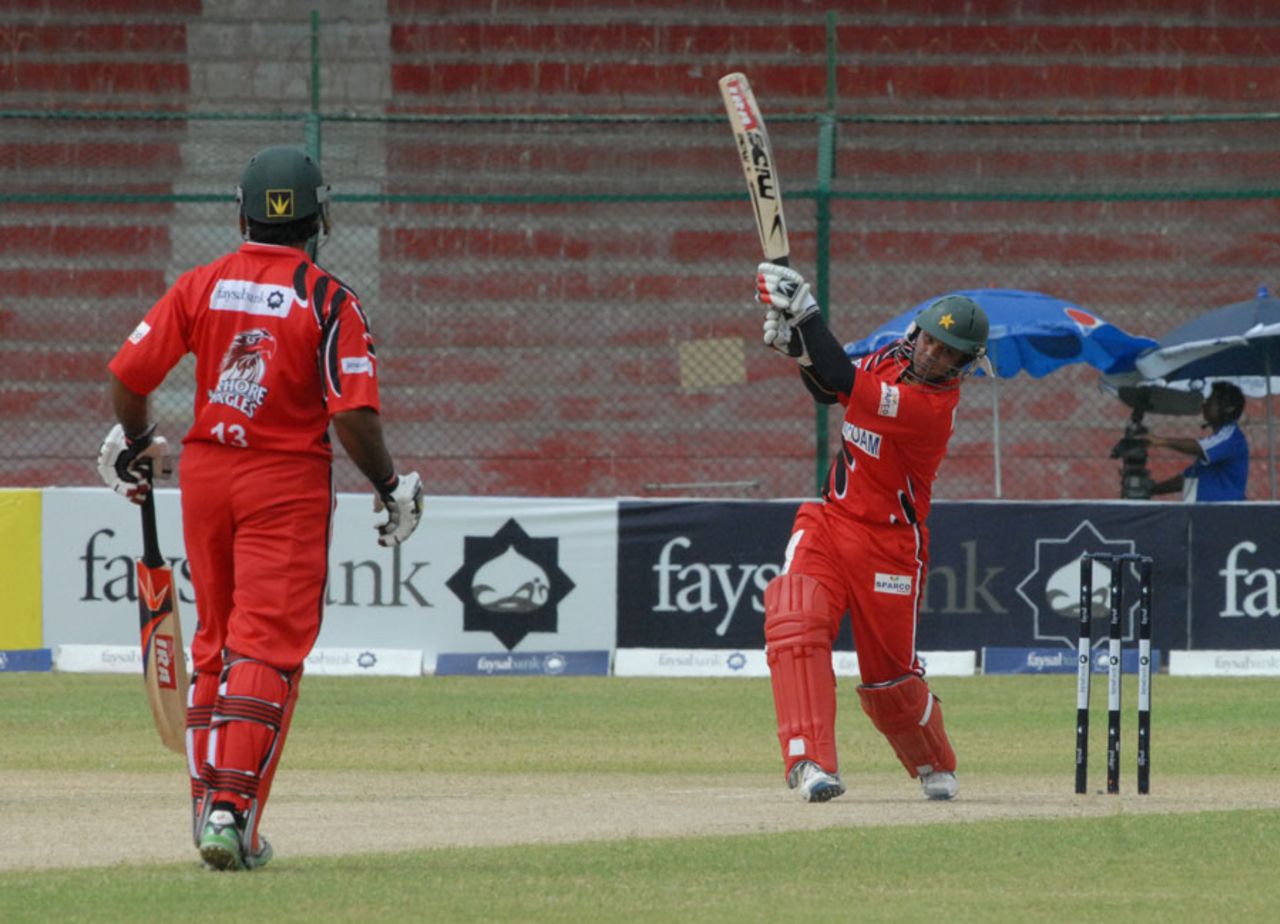 Imran Farhat plays an attacking stroke, Lahore Eagles v Quetta Bears, Faysal Bank T20, Karachi, 27 September, 2011