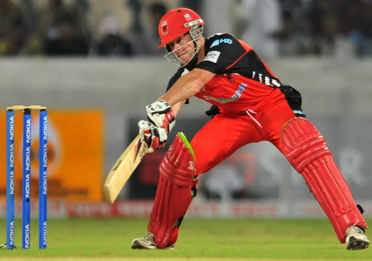 Daniel Christian hits through the off side, Kolkata Knight Riders v South Australia, Champions League Twenty20, September 27, 2011