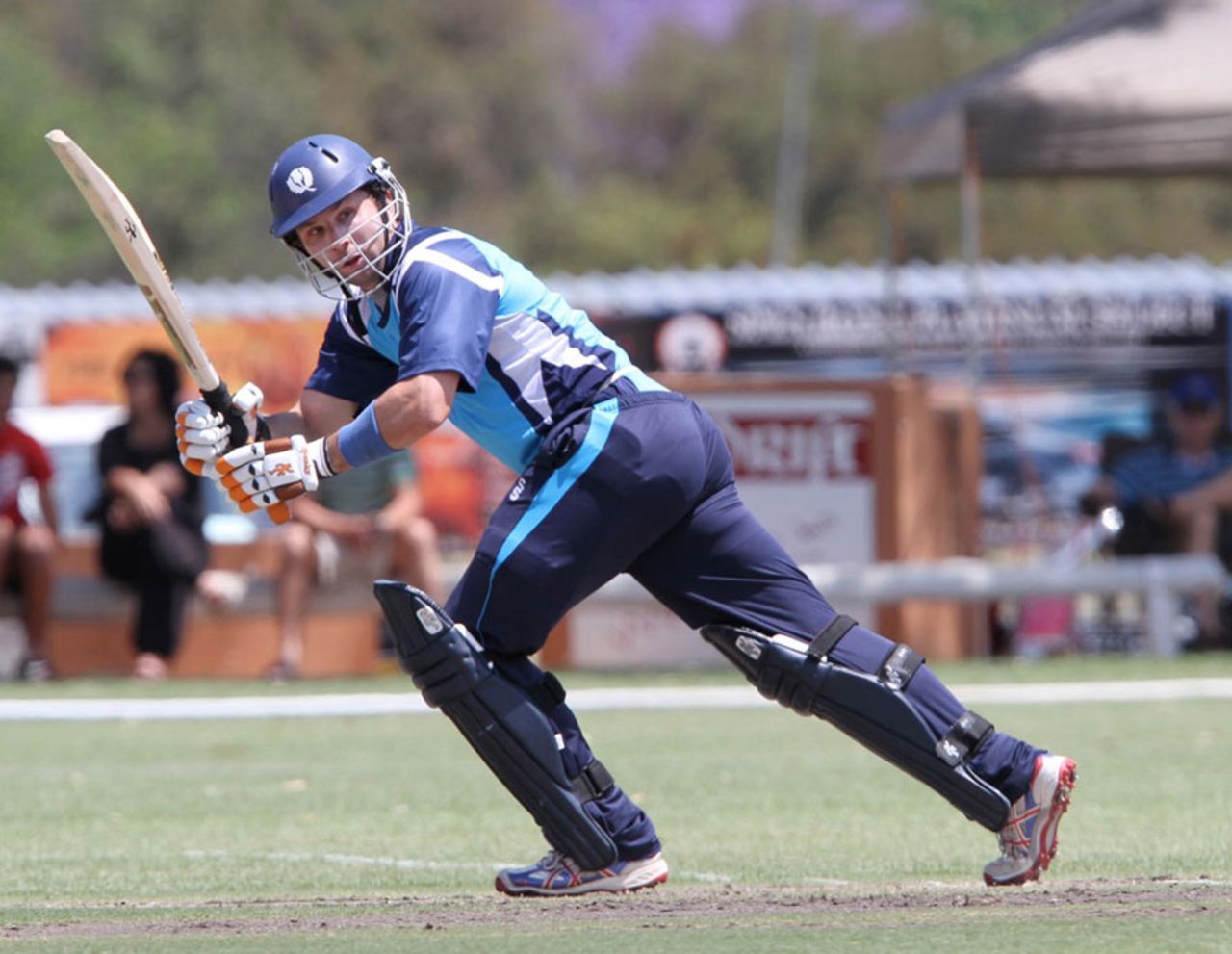 Scotland's Fraser Watts on his way to a half-century, Namibia v Scotland, 1st unofficial Twenty20, Windhoek, October 1, 2011