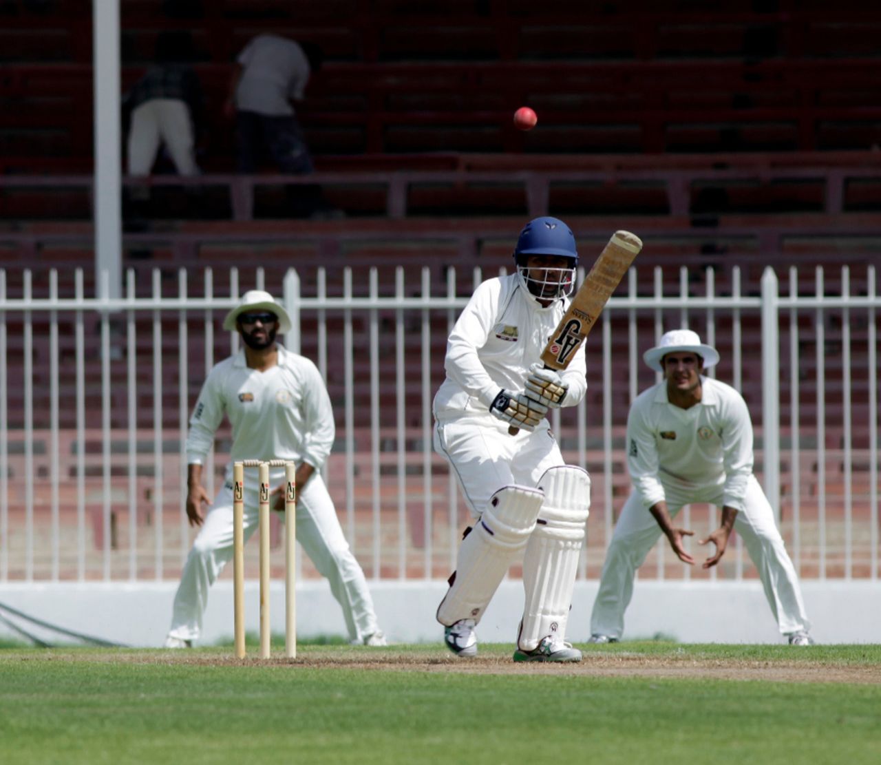 United Arab Emirates captain Khurram Khan on his way to a fifty against Afghanistan, UAE v Afghanistan, Intercontinental Cup, Sharjah, 1st day, October 5 2011