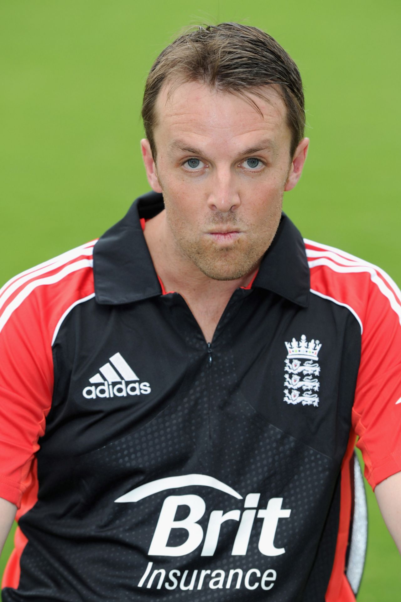Graeme Swann poses for a portrait photograph during England's tour of India, Hyderabad, October 8 2011