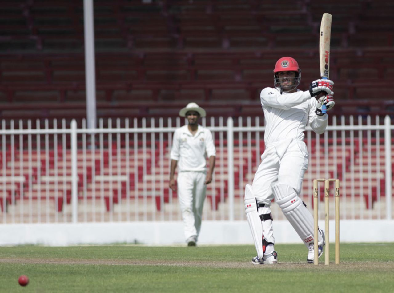 Mohammad Nabi helped Afghanistan secure a draw with an unbeaten 35, UAE v Afghanistan, Intercontinental Cup, Sharjah, 2nd day, October 6 2011