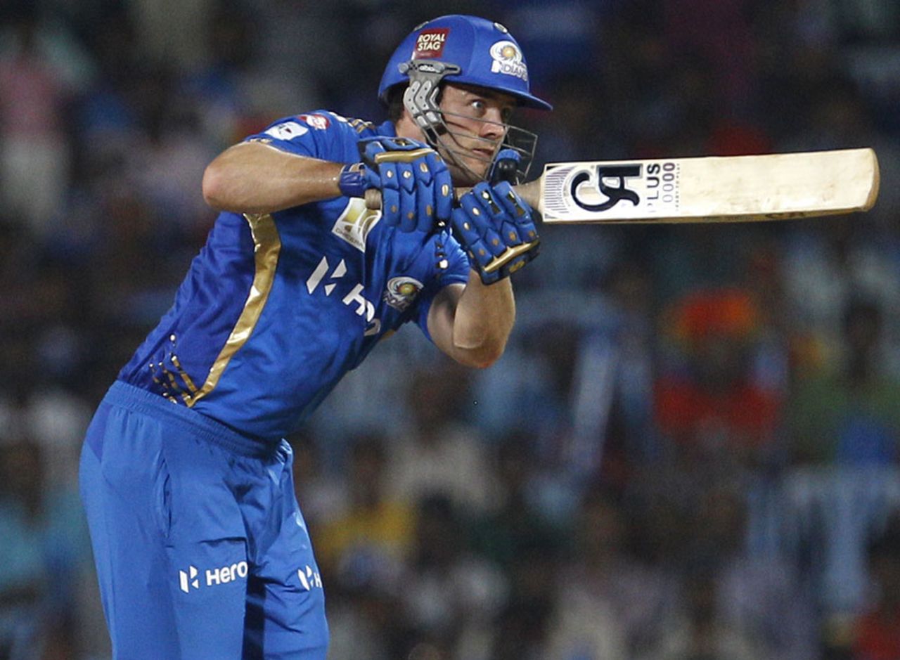 James Franklin plays one to the off side, Mumbai Indians v RCB, CLT20 final, Chennai, October 9, 2011