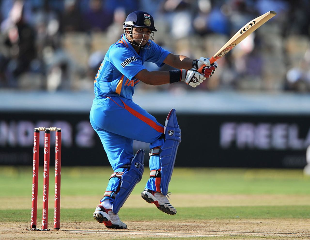 Suresh Raina hit his stride with an important half century, India v England, 1st ODI, Hyderabad, October 14, 2011