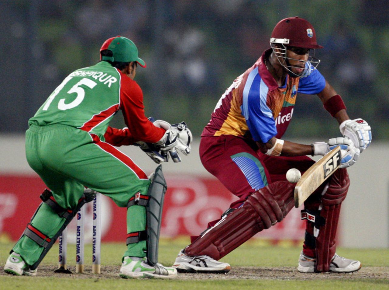 Lendl Simmons guided West Indies with 80, Bangladesh v West Indies, 2nd ODI, Mirpur, October 15, 2011
