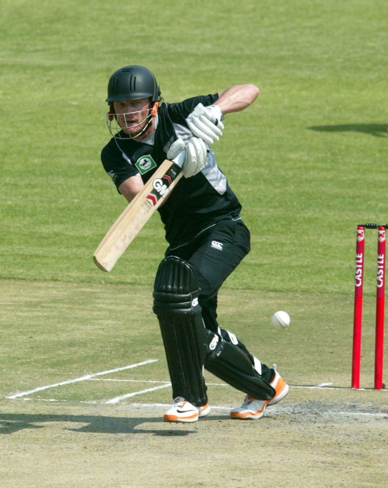 Robin Nicol whips fluently through the leg side, Zimbabwe v New Zealand, 1st ODI, Harare, October 20, 2011 