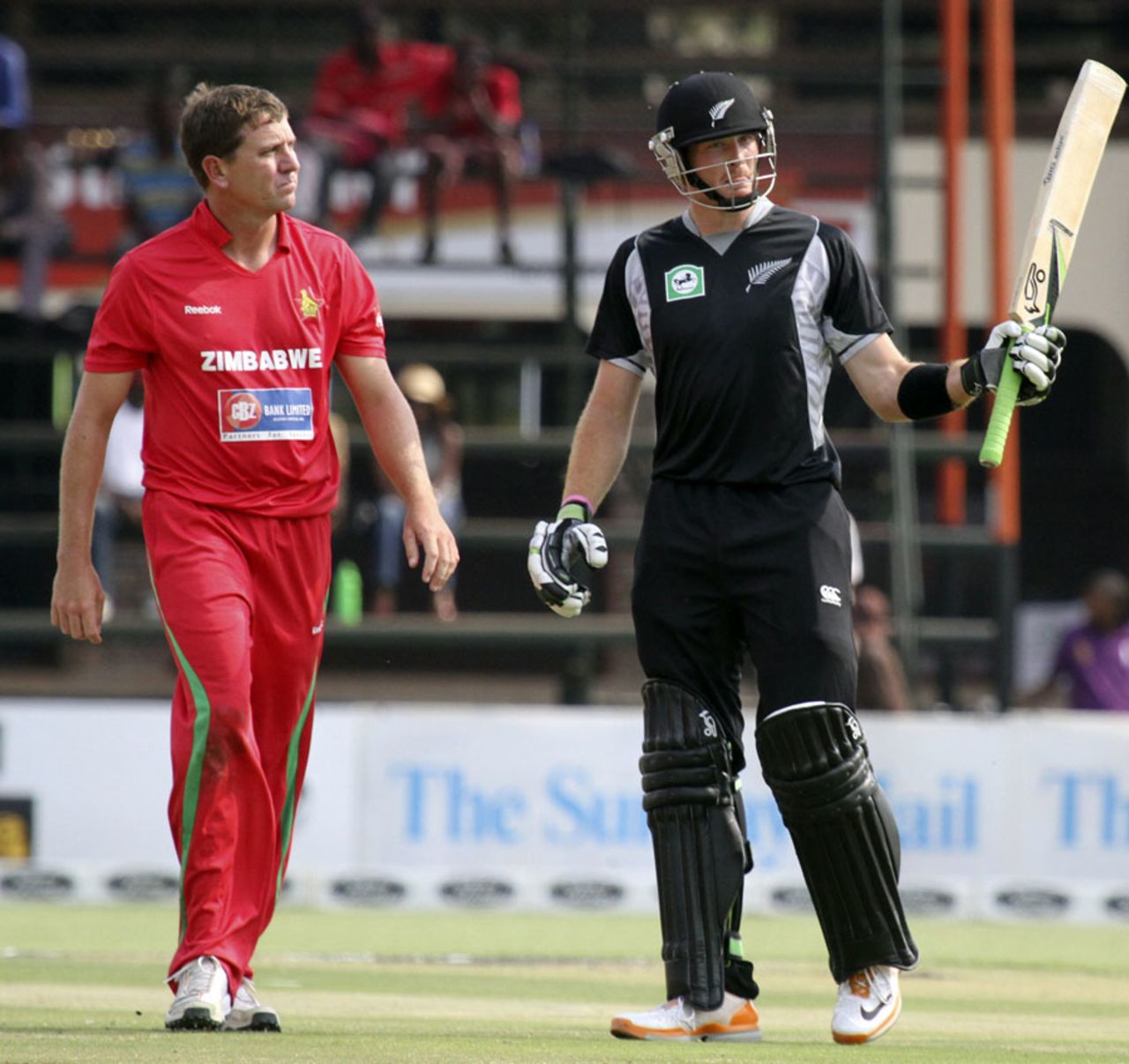 Martin Guptill reaches his half-century, Zimbabwe v New Zealand, 1st ODI, Harare, October 20, 2011 