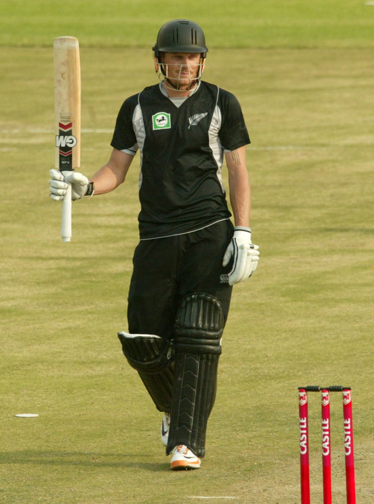 Rob Nicol brings up a century on debut, Zimbabwe v New Zealand, 1st ODI, Harare, October 20, 2011 