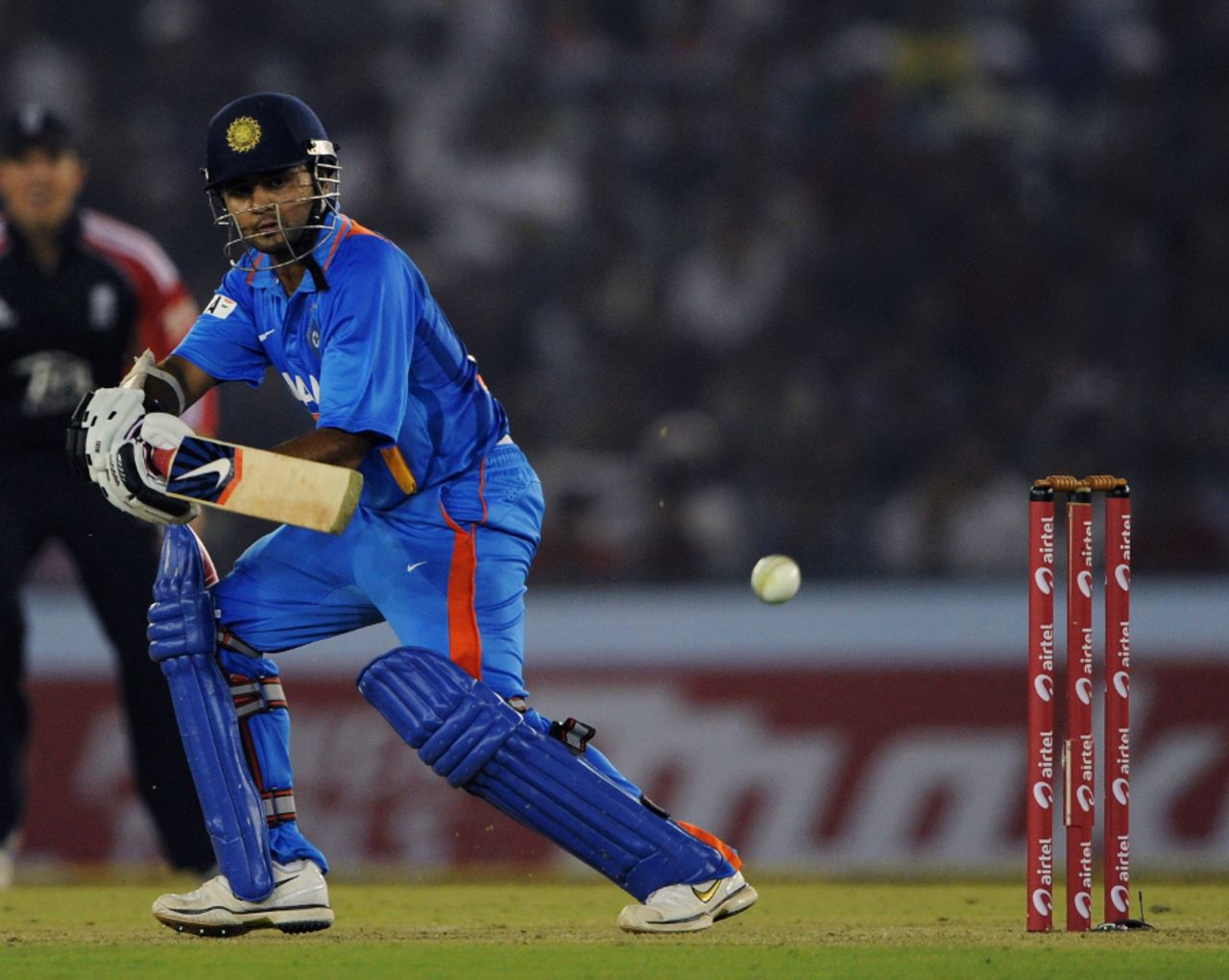 Parthiv Patel helped to put on an opening stand of 79 in India's chase, India v England, 3rd ODI, Mohali, October 20, 2011