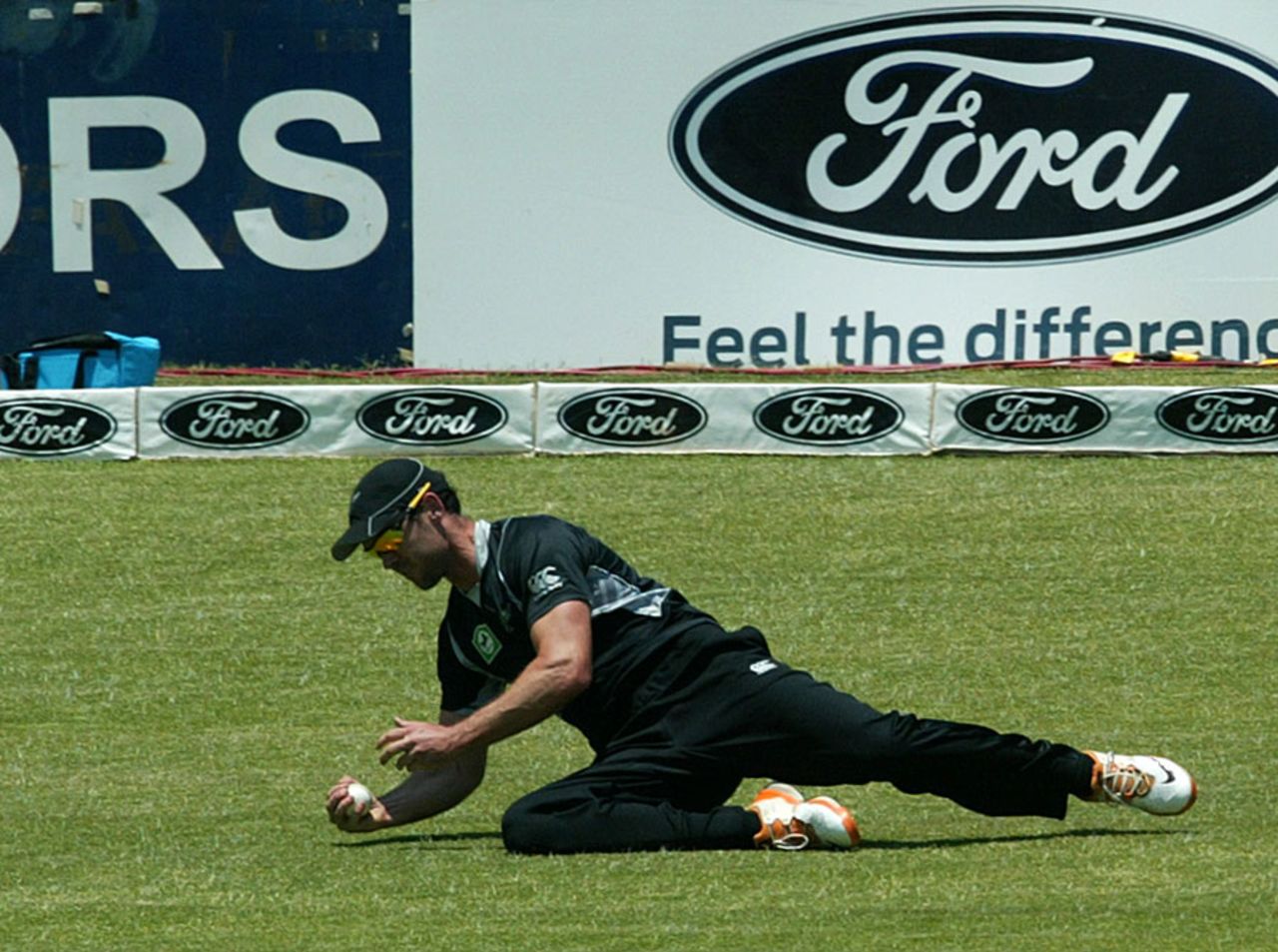 James Franklin completes a catch, Zimbabwe v New Zealand, 2nd ODI, Harare, October 22, 2011 