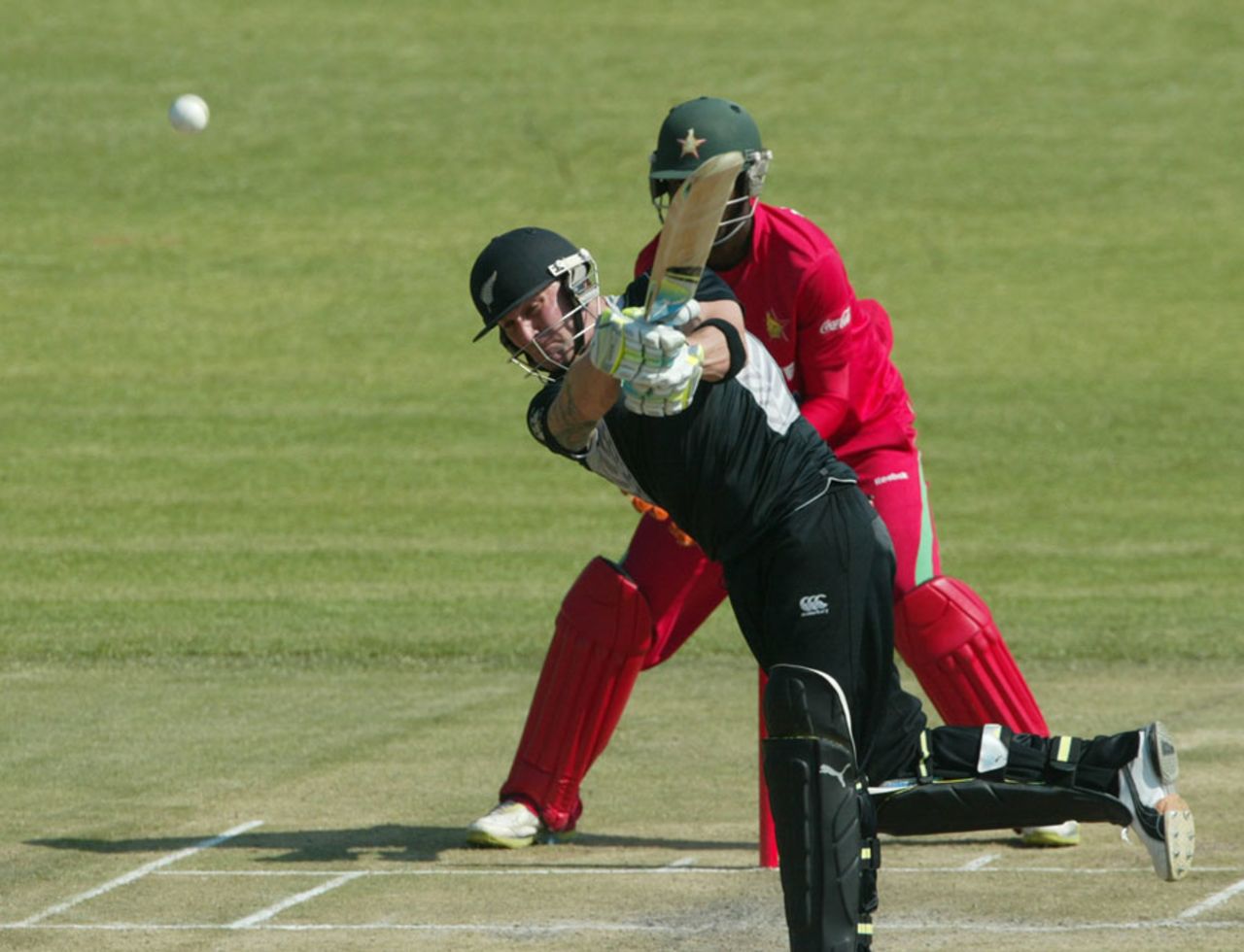 Brendon McCullum hits on the up, Zimbabwe v New Zealand, 2nd ODI, Harare, October 22, 2011 