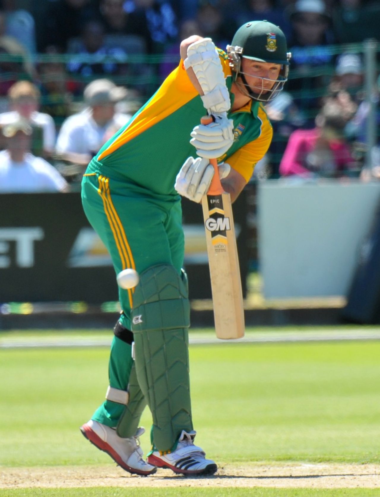 Graeme Smith plays the ball on the leg side, South Africa v Australia, 2nd ODI, Port Elizabeth, October 23, 2011