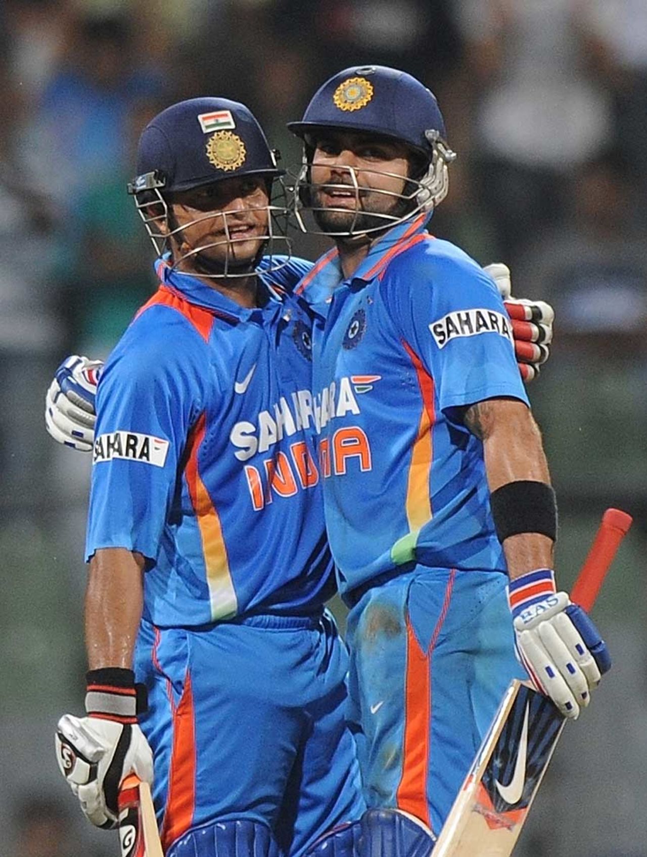 Virat Kohli and Suresh Raina added 131 for the fourth wicket, India v England, 4th ODI, Mumbai, October 23, 2011
