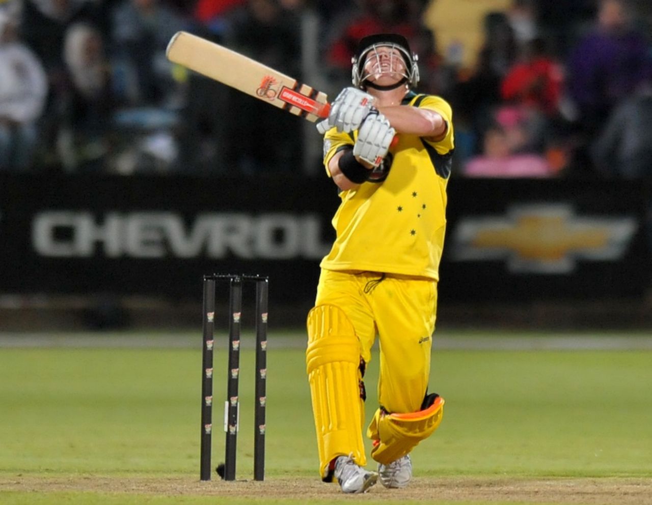 David Warner was caught after top-edging a pull, South Africa v Australia, 2nd ODI, Port Elizabeth, October 23, 2011
