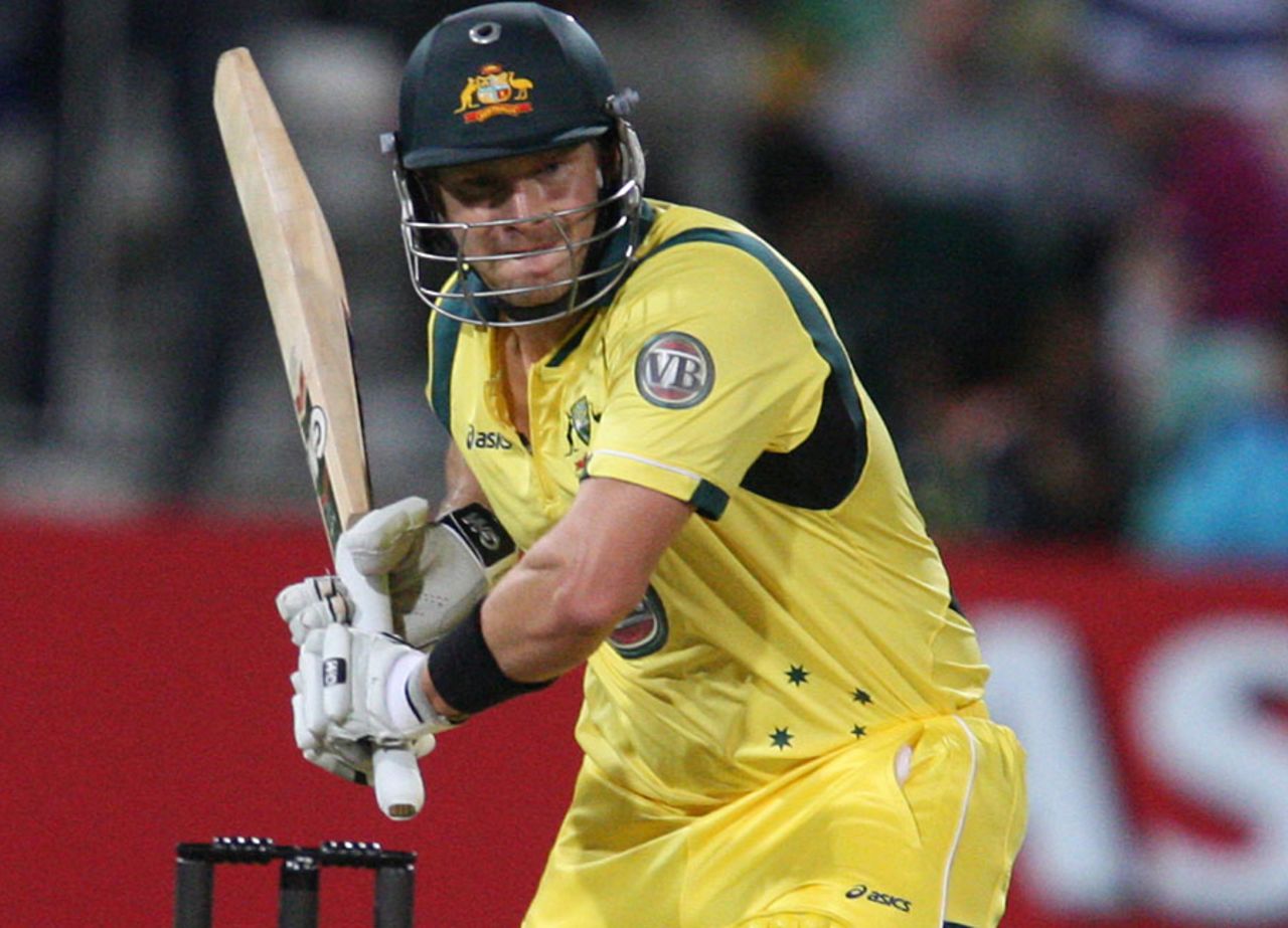 Shane Watson was named Man of the Match after his all-round performance, South Africa v Australia, 3rd ODI, Durban, October 28, 2011
