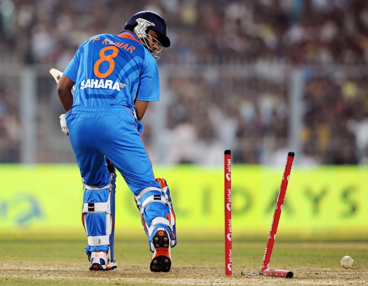 Praveen Kumar looks back at his demolished stumps, India v England, Only Twenty20, Eden Gardens, October 29, 2011