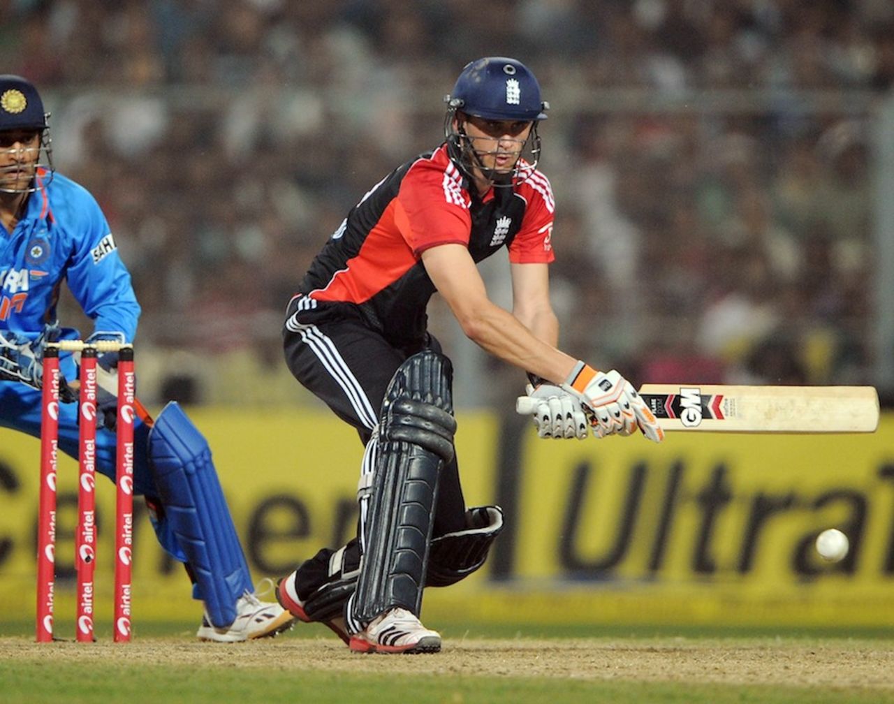Alex Hales plays the reverse sweep, India v England, Only Twenty20, Eden Gardens, October 29, 2011