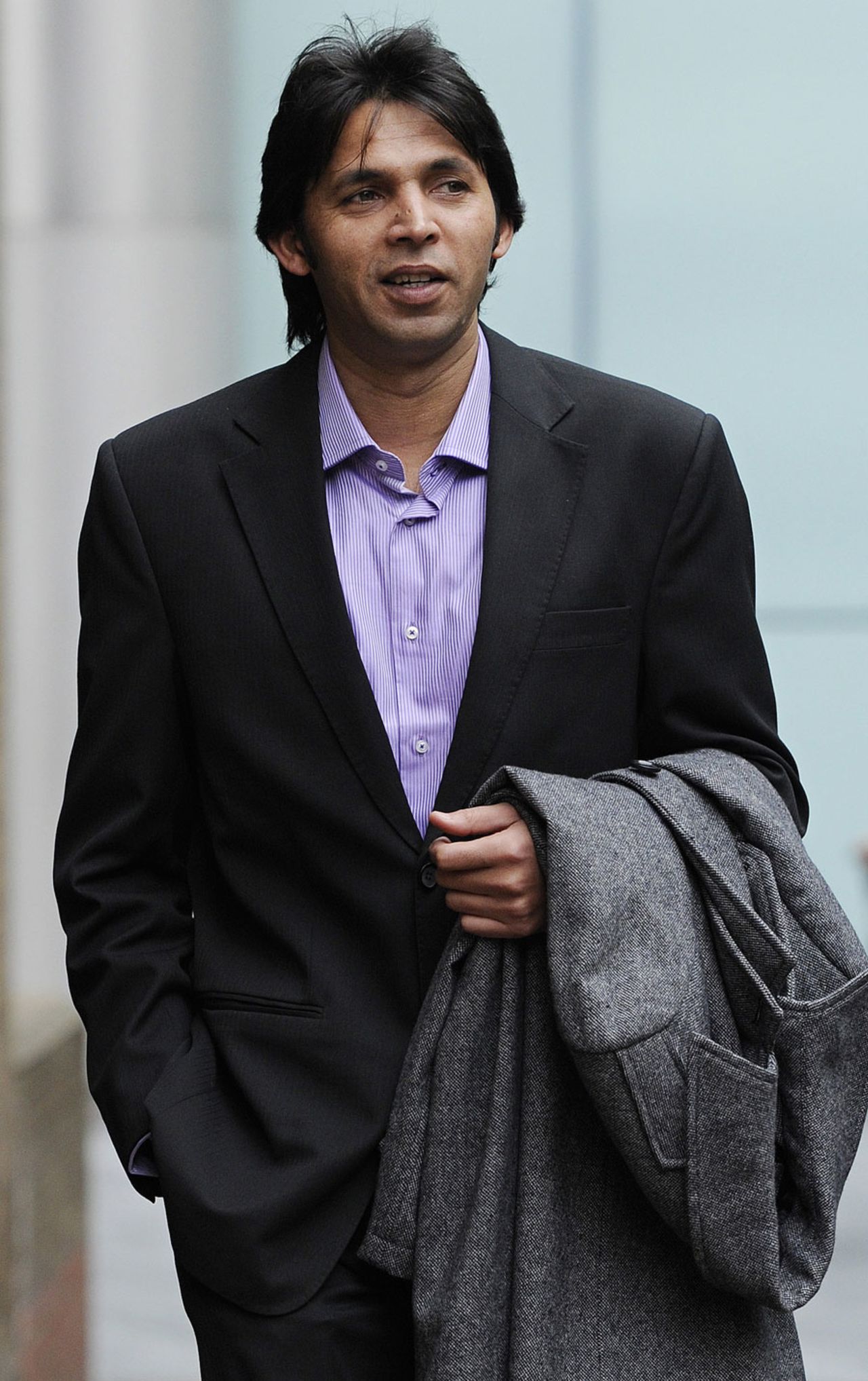 Mohammad Asif outside the Southwark Crown Court, London, October 31, 2011