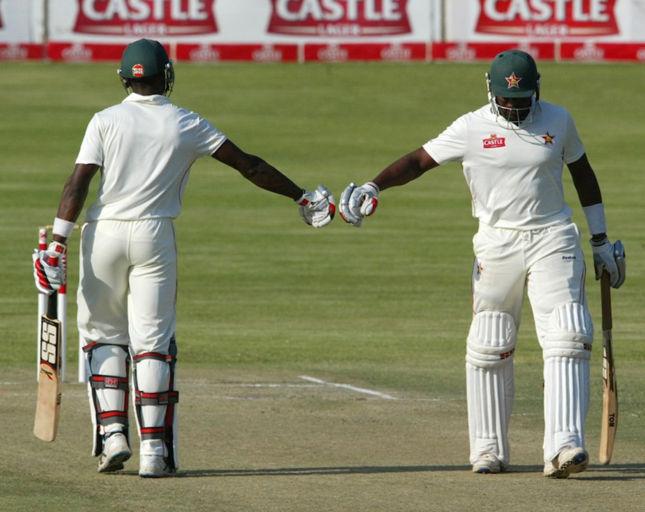 Vusi Sibanda and Hamilton Masakadza added 58 for the second wicket, Zimbabwe v New Zealand, only Test, Bulawayo, 2nd day, November 2, 2011