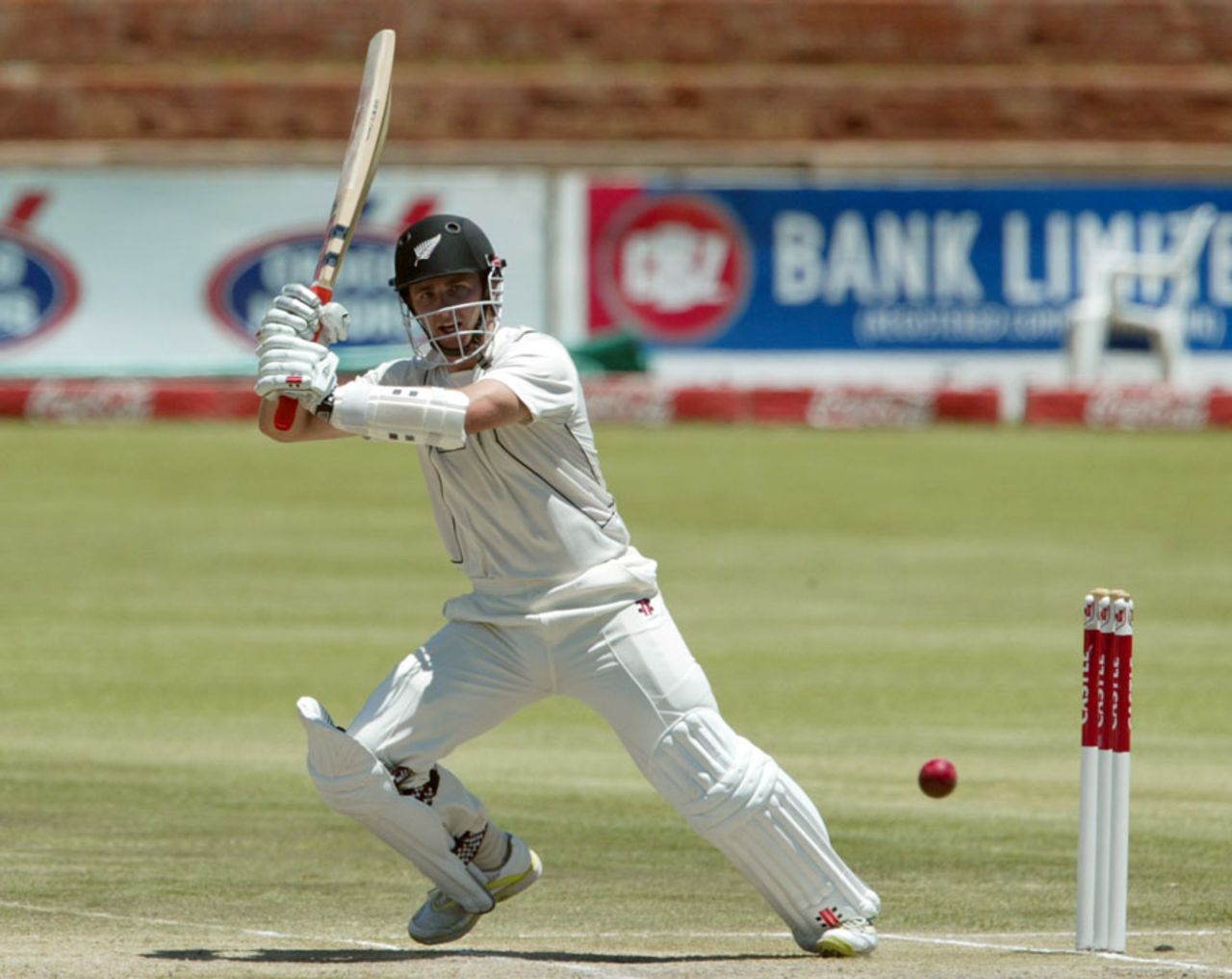 Kane Williamson whips through square leg, Zimbabwe v New Zealand, only Test, Bulawayo, 4th day, November 4, 2011