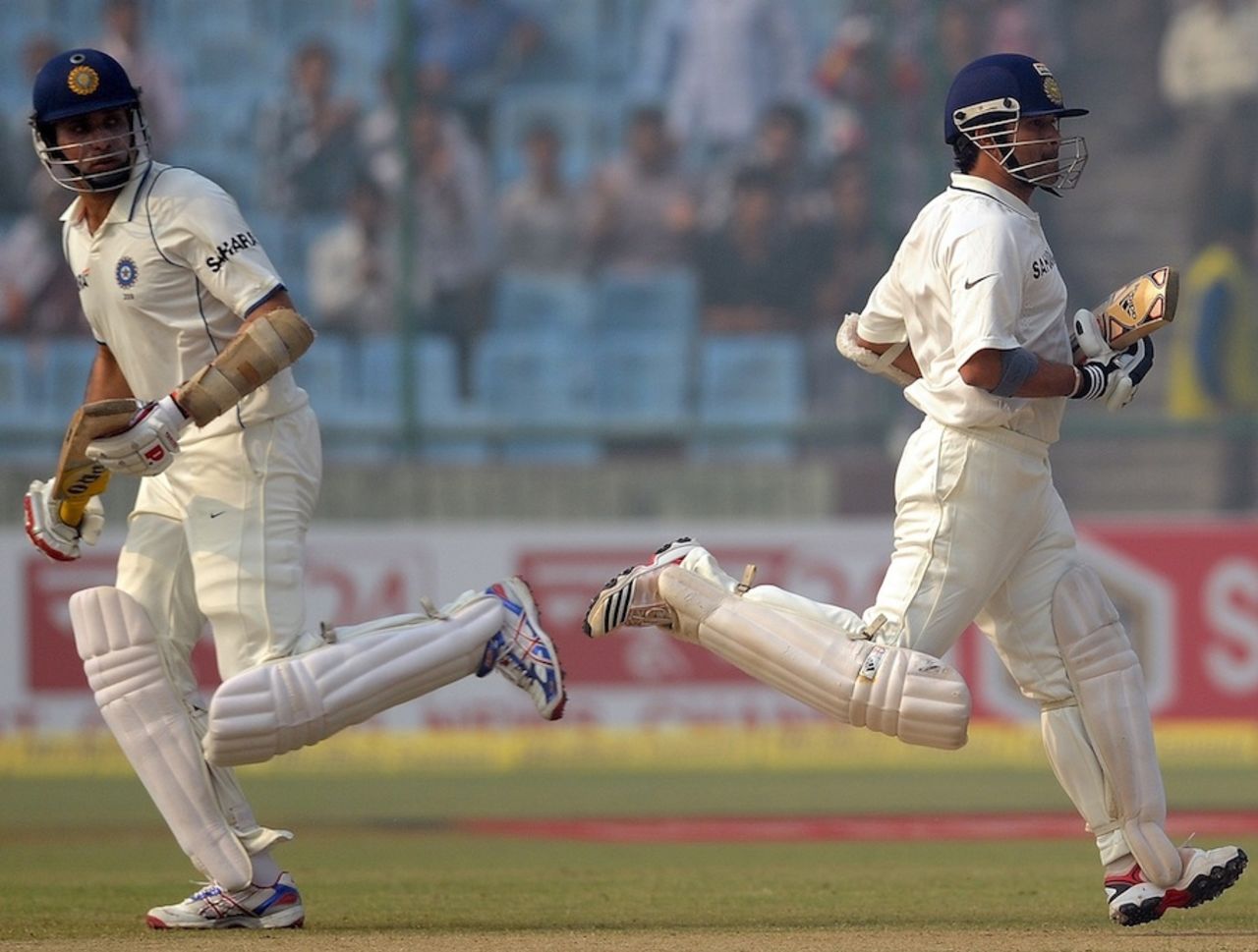 VVS Laxman and Sachin Tendulkar added 71 for the fourth wicket, India v West Indies, 1st Test, New Delhi, 4th day, November 9, 2011