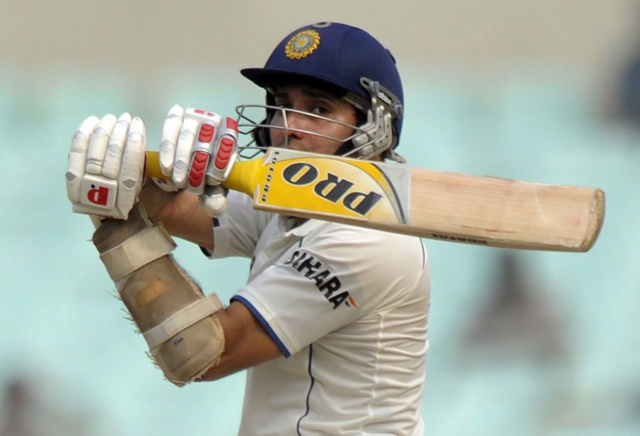 VVS Laxman plays the hook, India v West Indies, 2nd Test, Kolkata, 2nd day, November 15, 2011