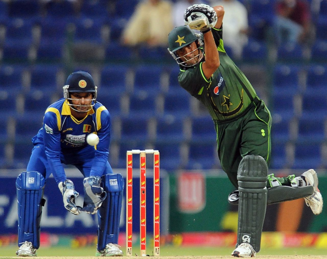 Younis Khan drives on the off side, Pakistan v Sri Lanka, 5th ODI, Abu Dhabi, November 23, 2011 