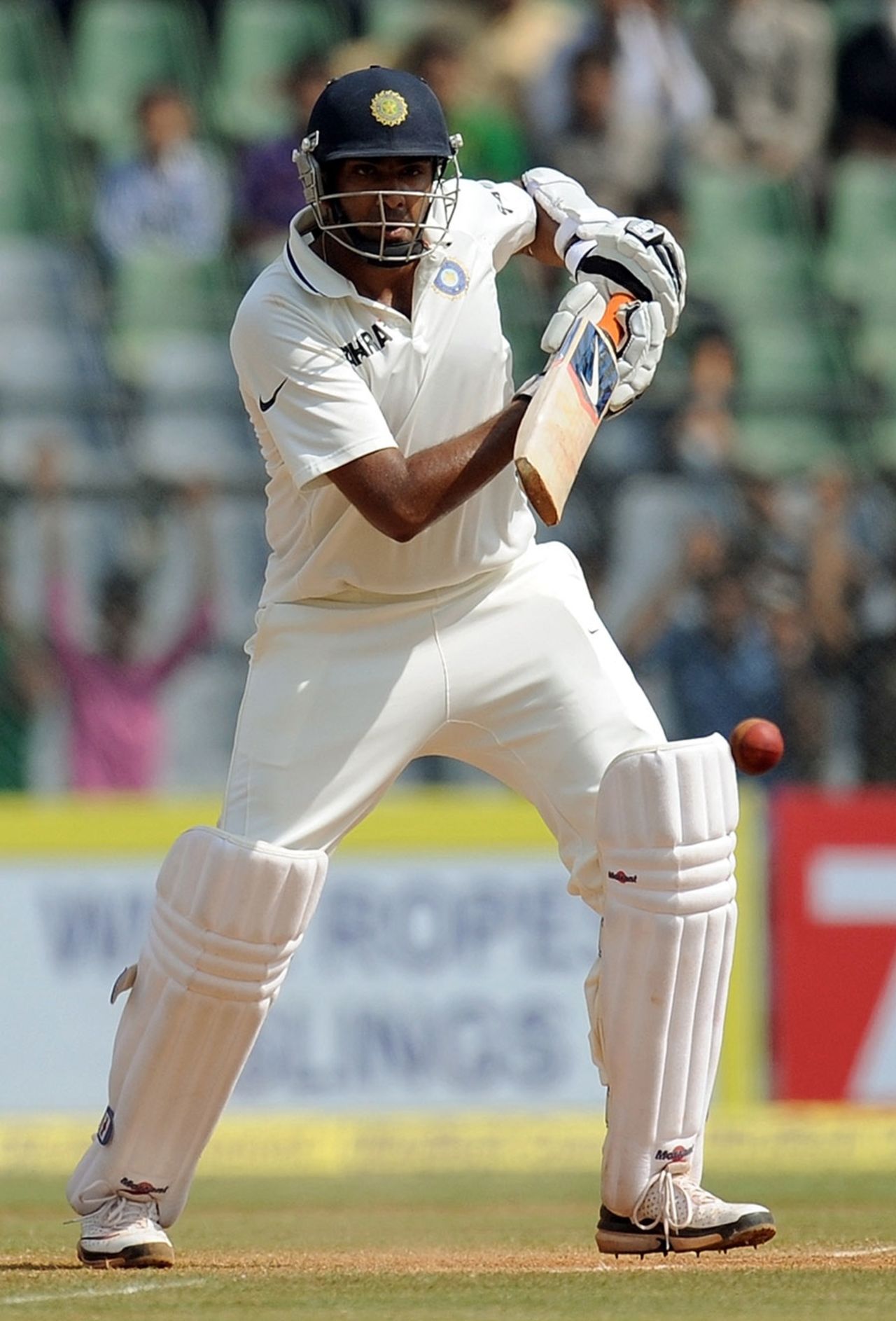 R Ashwin got to his maiden Test ton off 117 balls, India v West Indies, 3rd Test, Mumbai, 4th day, November 25, 2011
