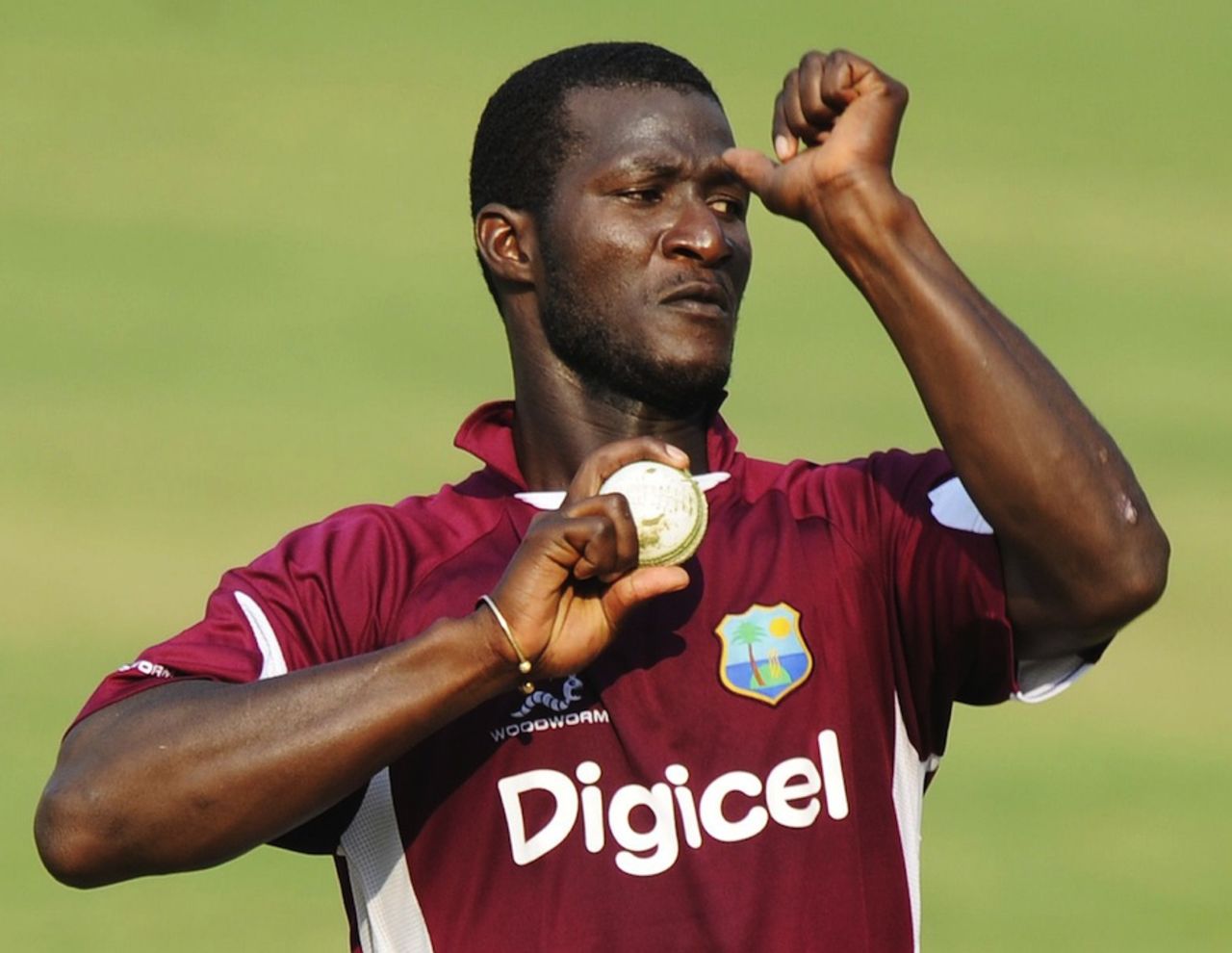Darren Sammy practises his bowling, Cuttack, November 28, 2011