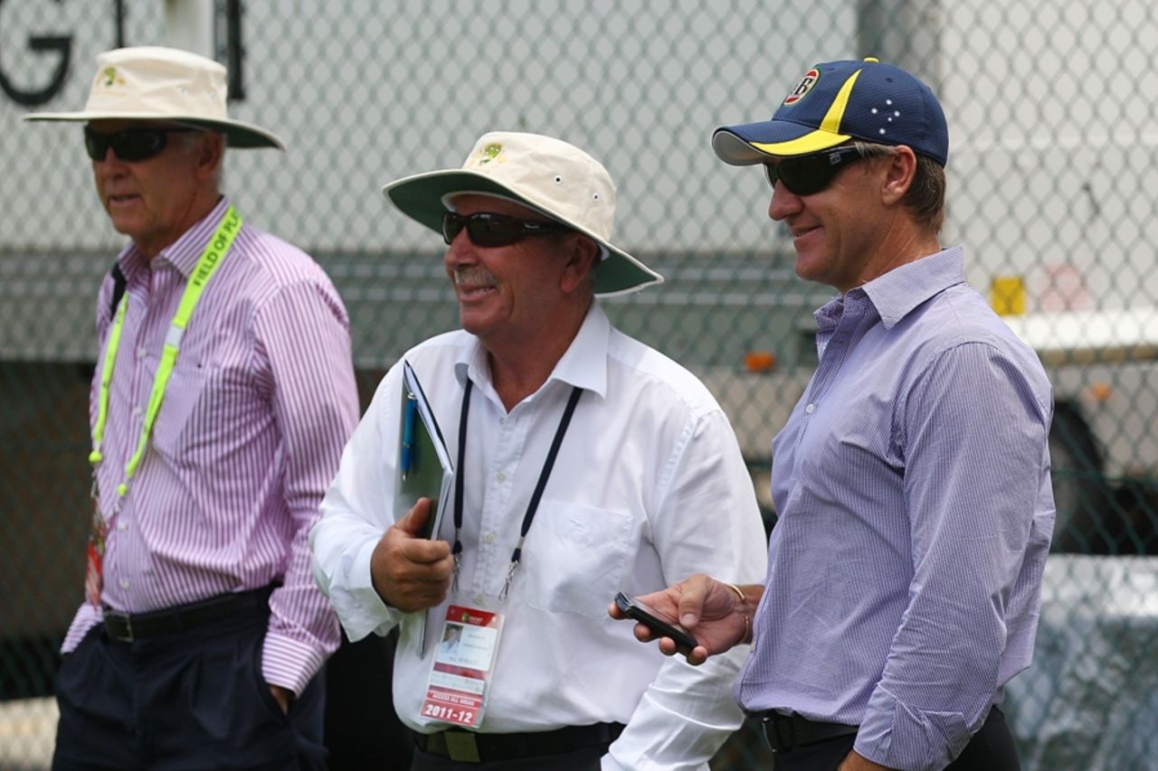 Australia's selectors, John Inverarity, Rod Marsh and Andy Bichel, Brisbane, November 29, 2011