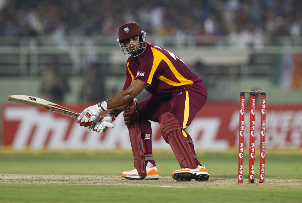 Ravi Rampaul guides one fine, India v West Indies, 2nd ODI, Visakhapatnam, December 2, 2011