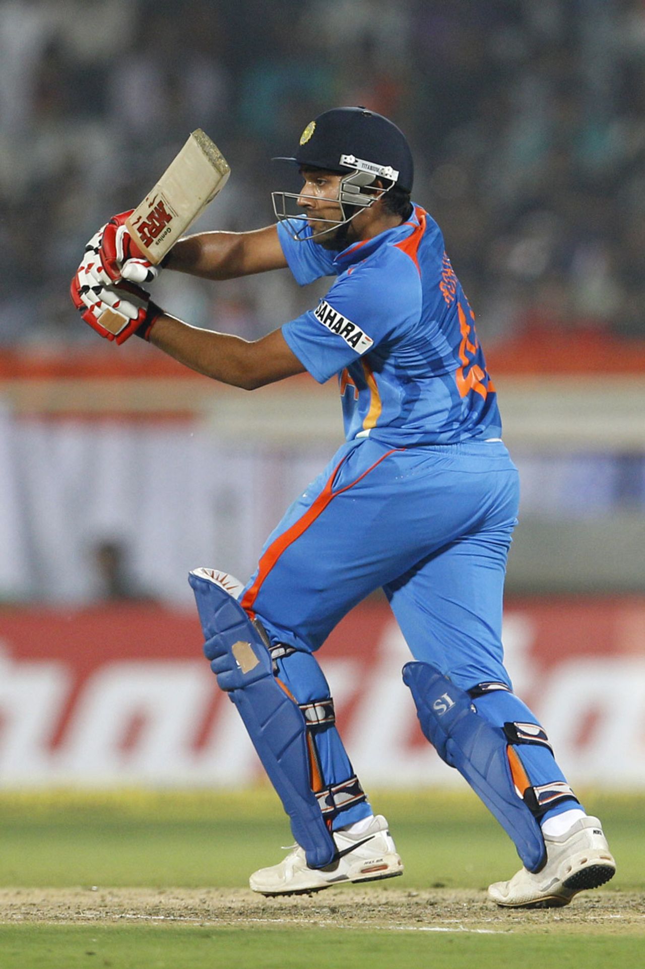 Rohit Sharma plays a cross-batted shot, India v West Indies, 2nd ODI, Visakhapatnam, December 2, 2011