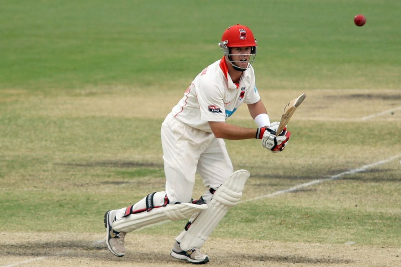 Daniel Christian pushes one to the off side, South Australia v Western Australia, Sheffield Shield, Adelaide, 4th day, October 28, 2011