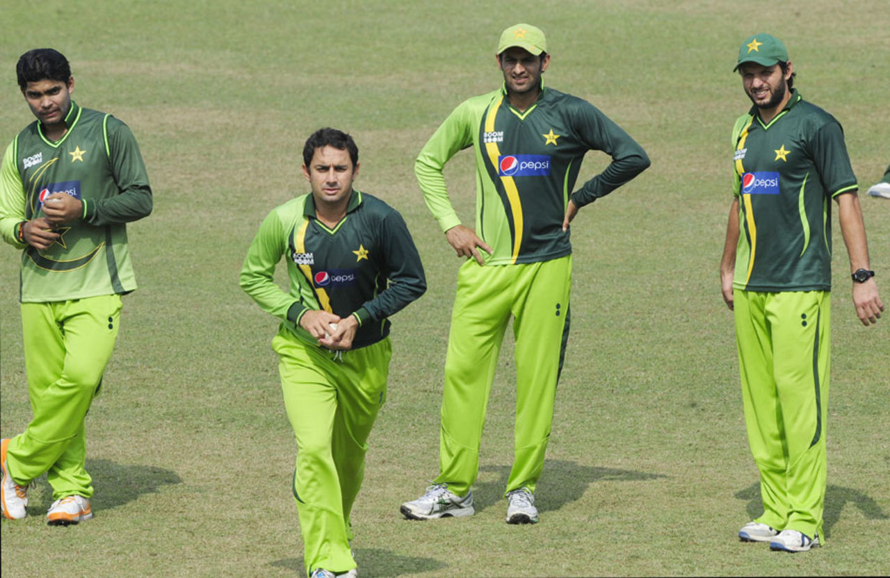 Saeed Ajmal bowls in the nets, Chittagong, December 5, 2011