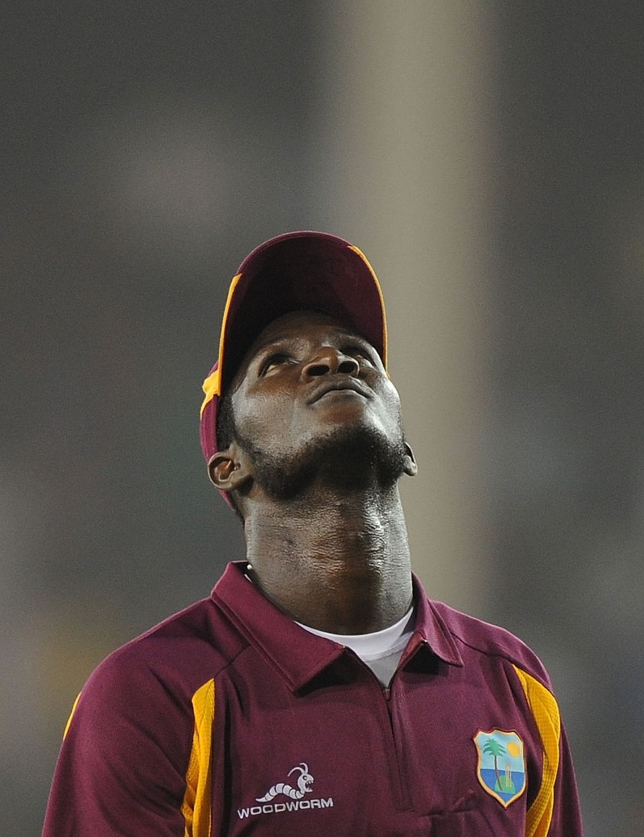 Darren Sammy shows his relief after West Indies' win, India v West Indies, 3rd ODI, Ahmedabad, December 5, 2011
