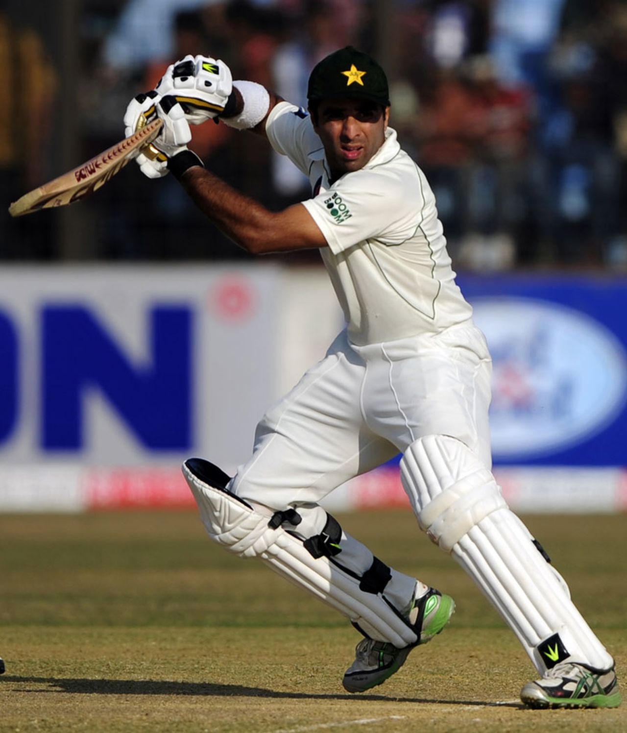 Taufeeq Umar steers the ball behind point, Bangladesh v Pakistan, 1st Test, Chittagong, 1st day, December 9, 2011 
