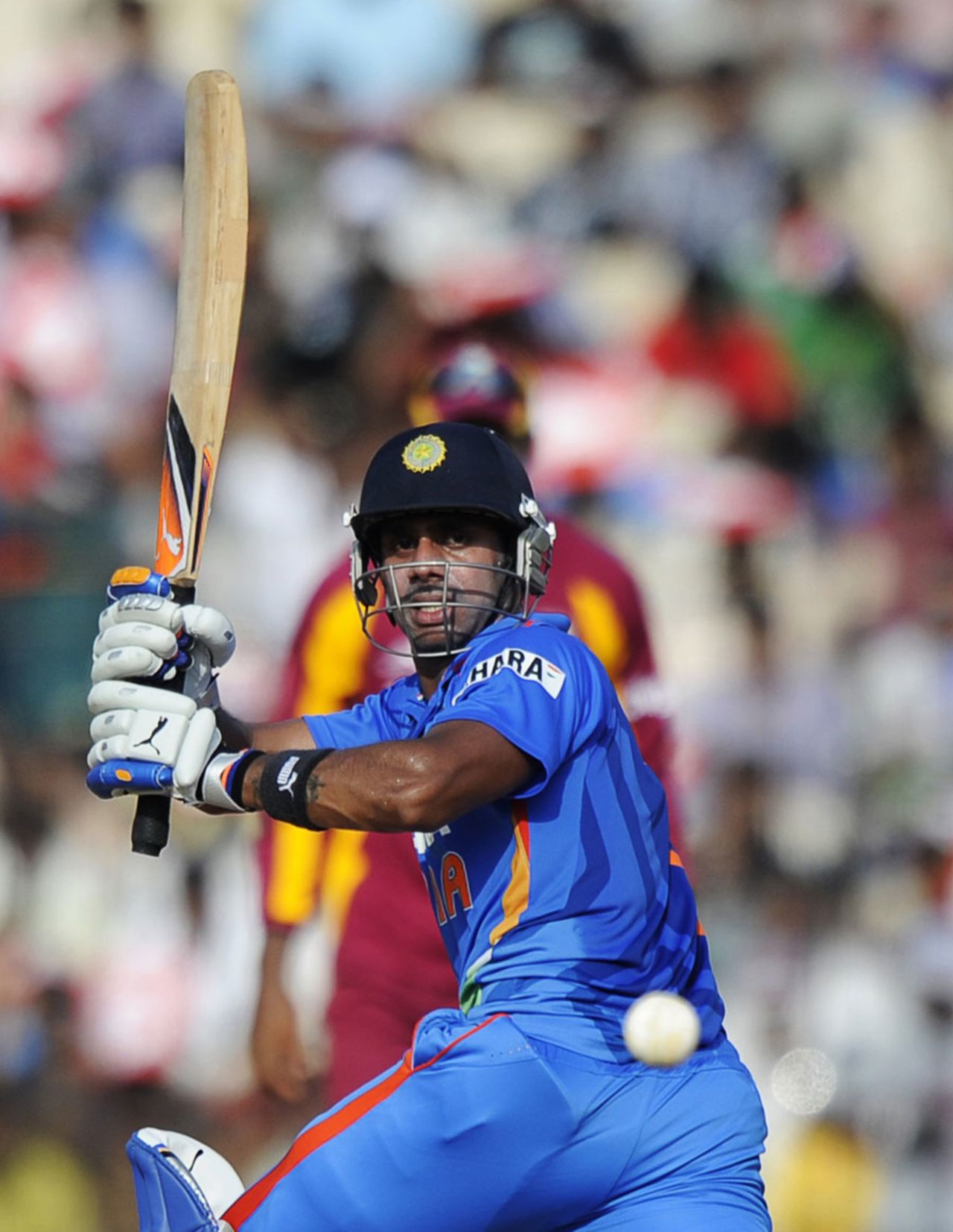 Manoj Tiwary flicks one fine, India v West Indies, 5th ODI, Chennai, December 11, 2011