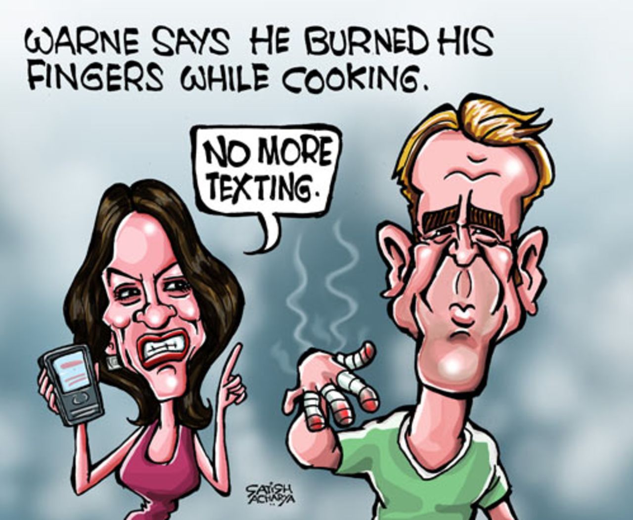 Cartoon: Burned fingers