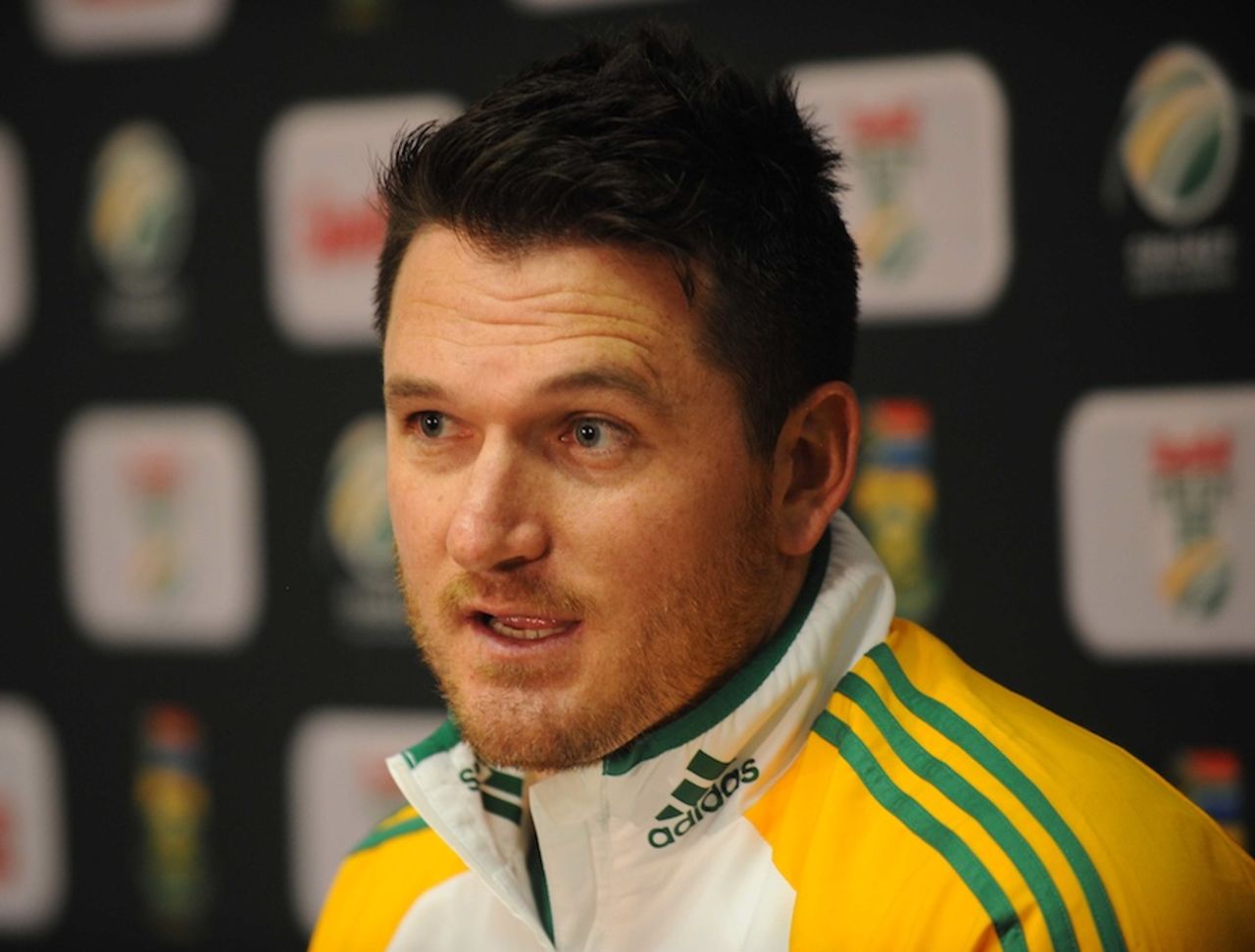 Graeme Smith at a press conference on the eve of the Test against Sri Lanka, Centurion, December 14, 2011