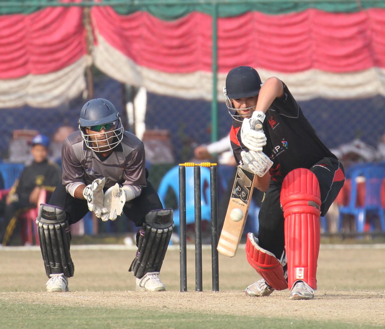 Courtney Kruger batting against UAE at the ACC Twenty20 Cup 2011 in Kathmandu, Nepal, on 6th December 2011