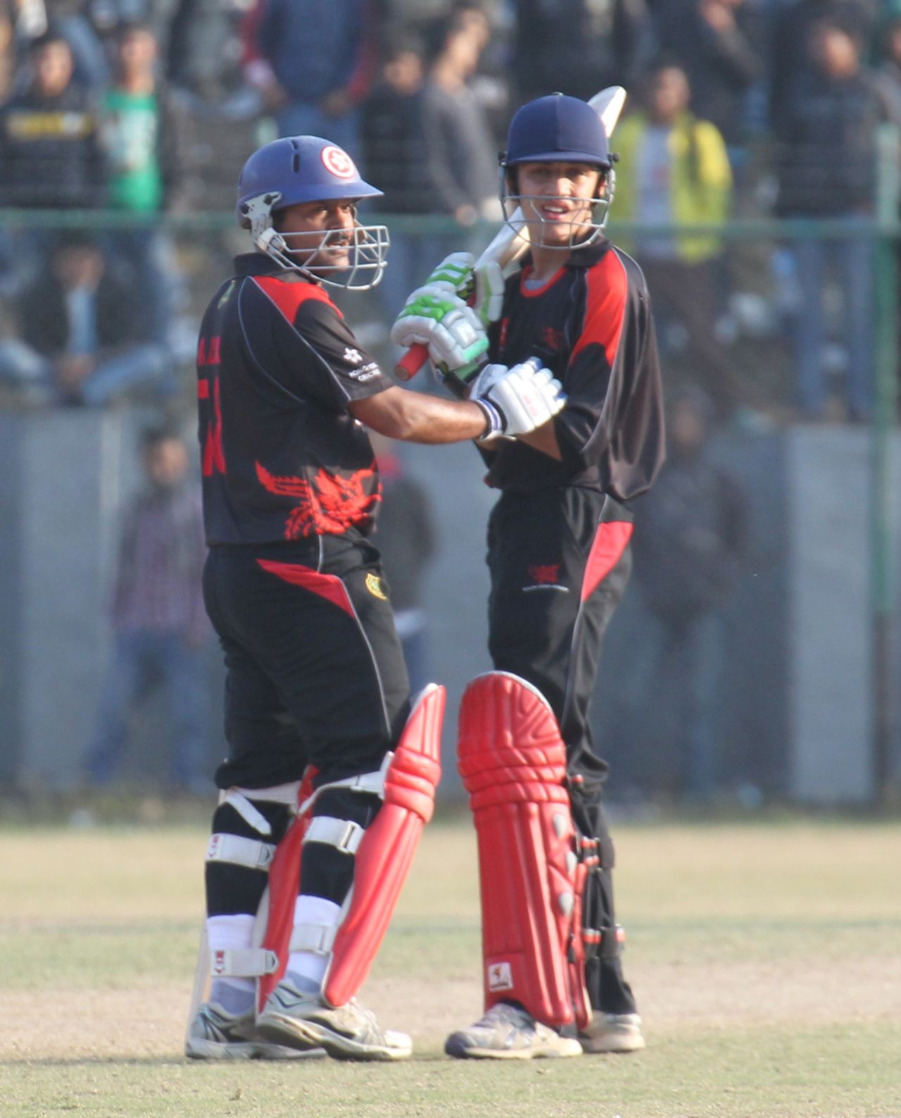 Munir Dar and Aizaz Khan shared in a match-winning partnership of 67 runs against Oman in the ACC Twenty20 Cup 2011 semi-final at Kathmandu on 9th December 2011