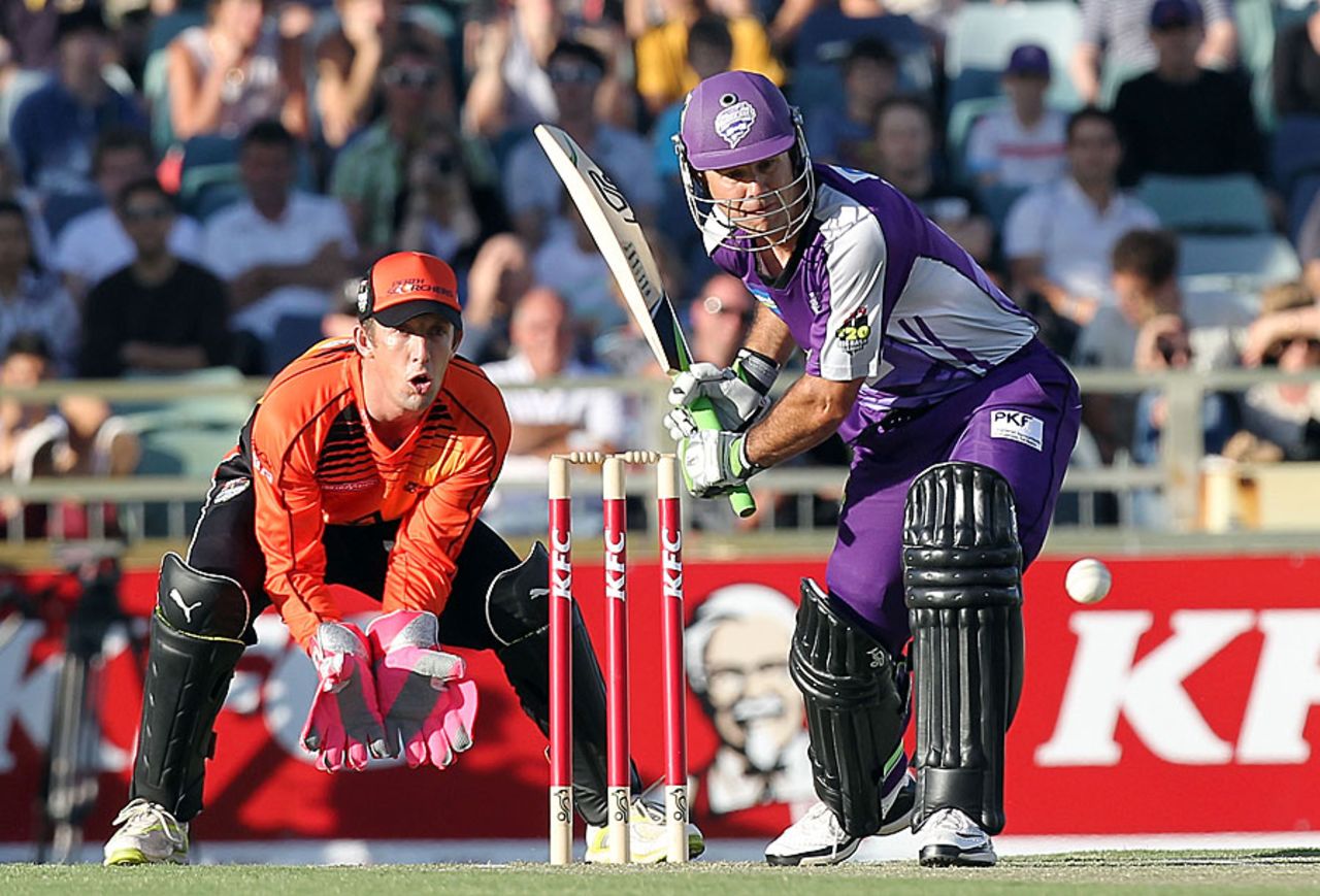 Ricky Ponting opened the innings for Hobart Hurricanes, Perth Scorchers v Hobart Hurricanes, Big Bash League, Perth, December 18, 2011 